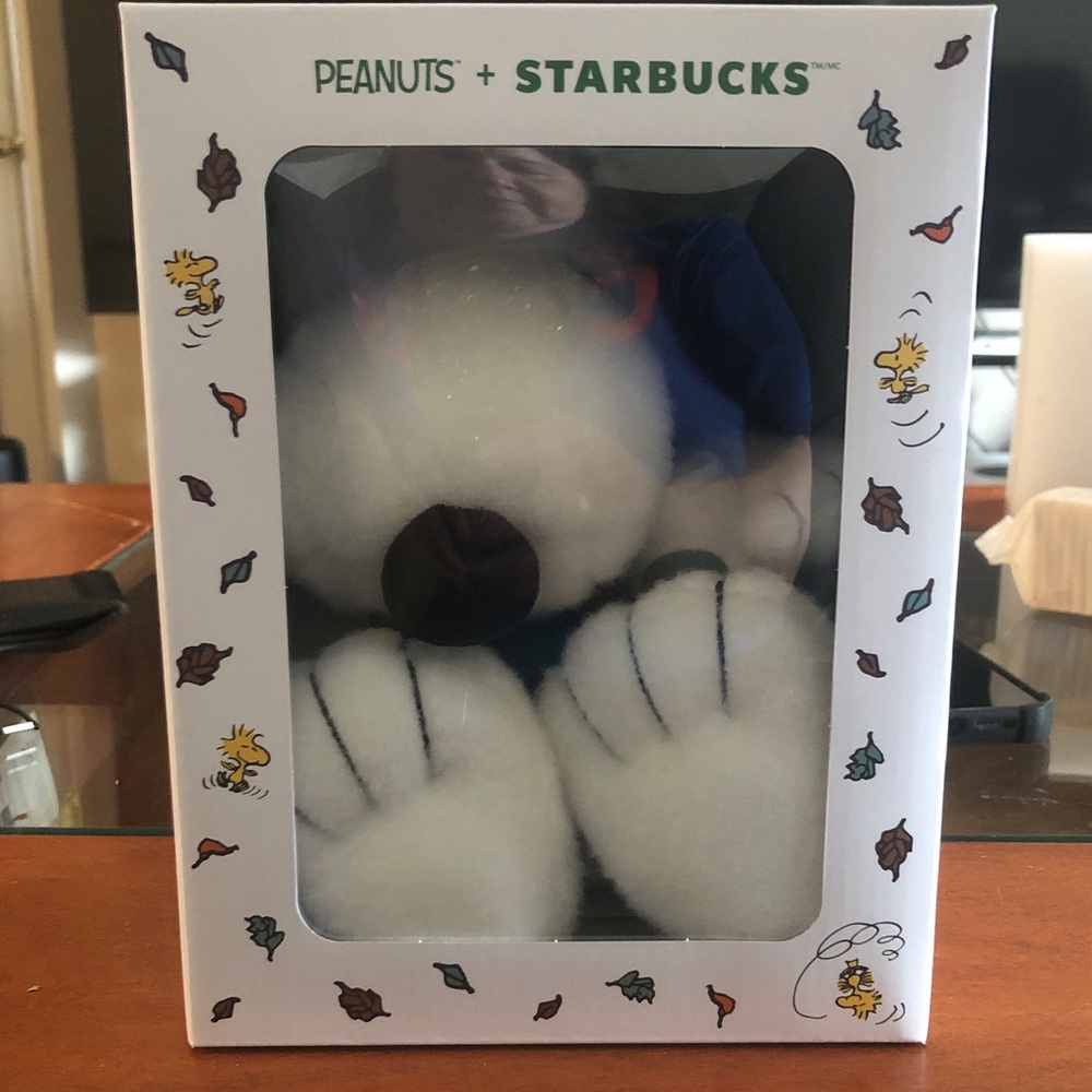 Peanuts x Starbucks White Snoopy Plush - Official Brand Collectible